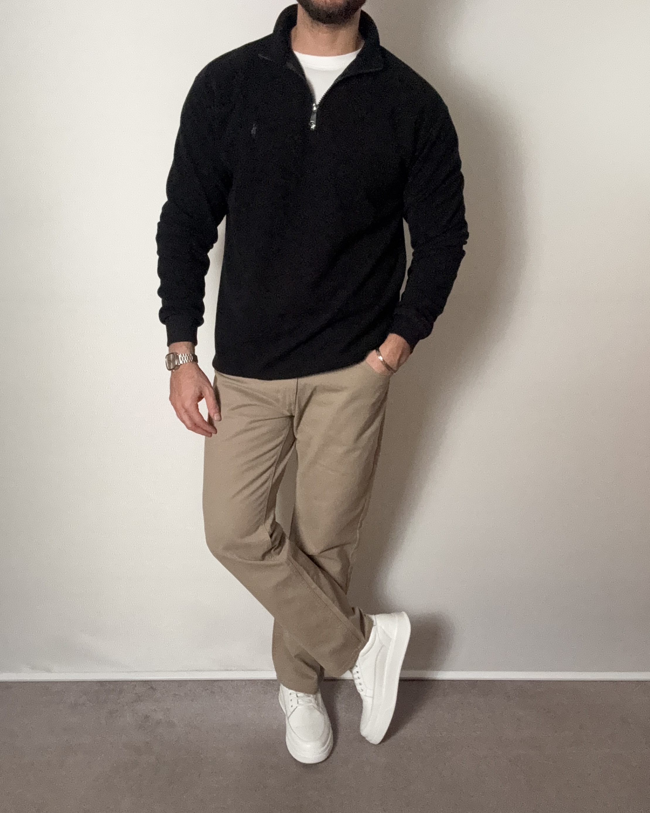 نیم زیپ سلانیک مشکی