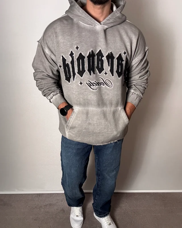 هودی ۳ نخ طوسی black squad