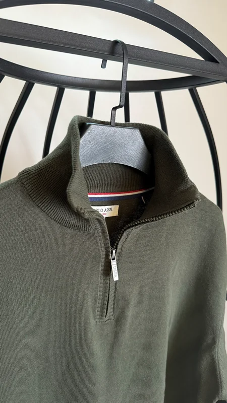 بافت نیم زیپ سبز