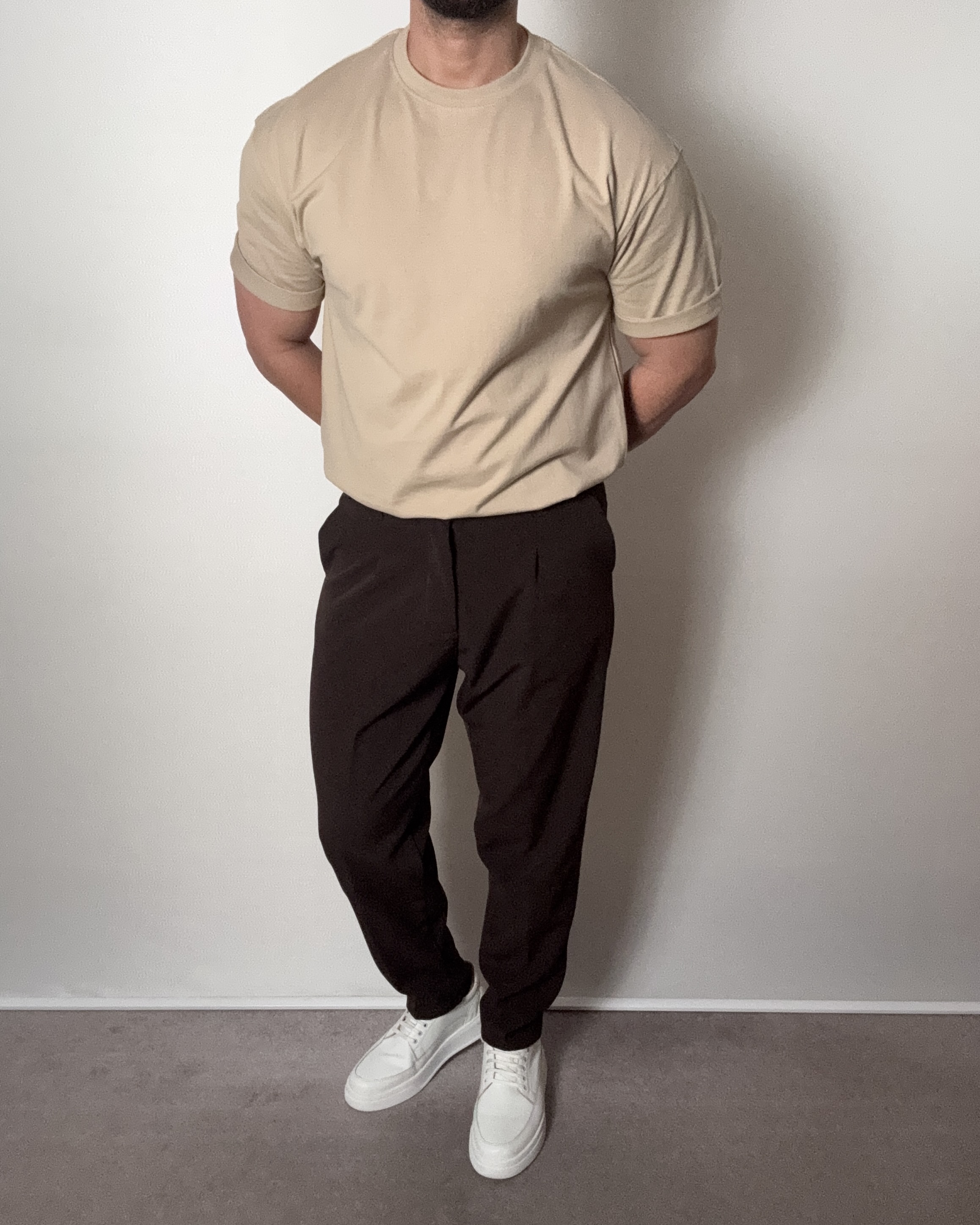 تیشرت بیسیک کرم