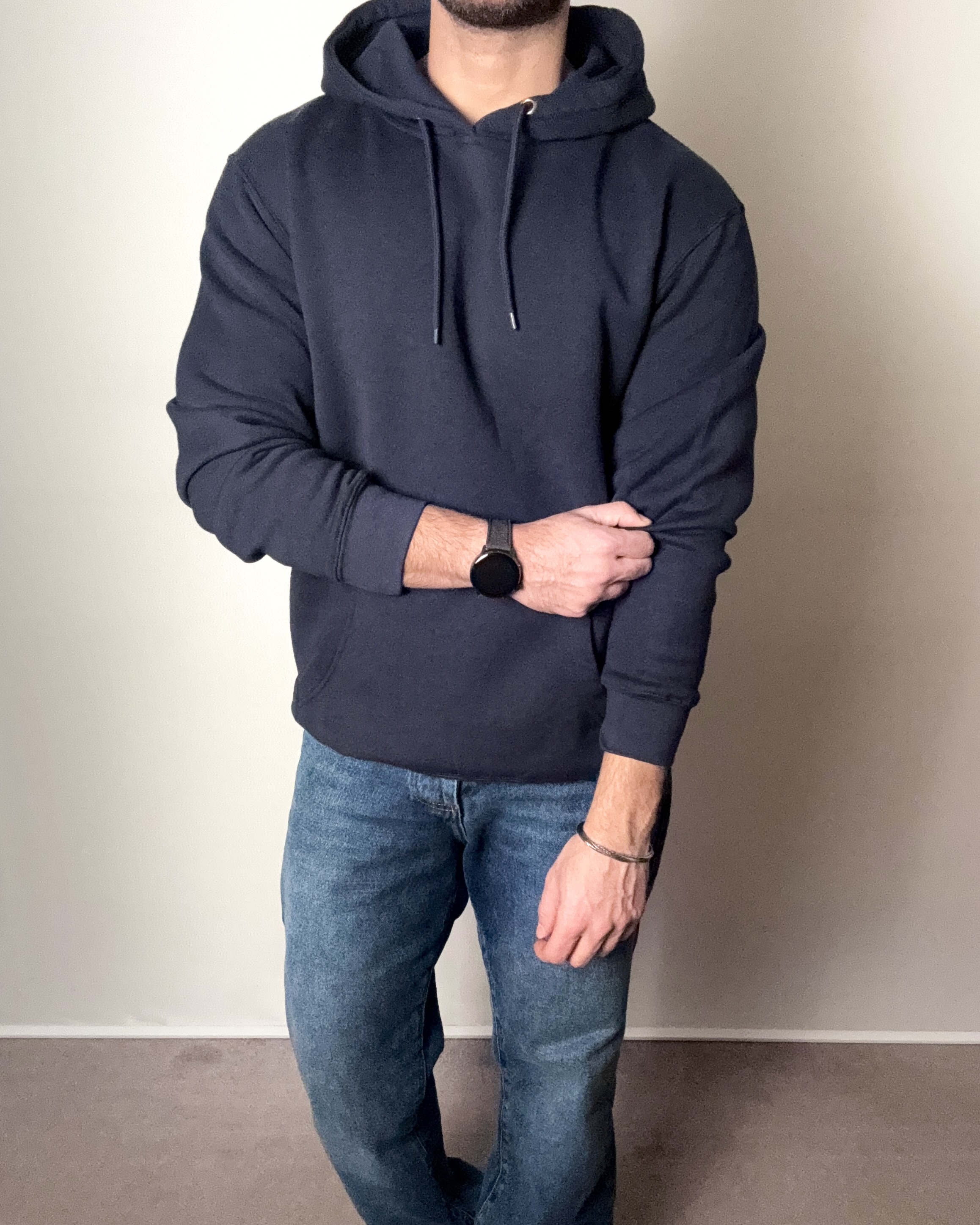 هودی دو نخ سرمه ای